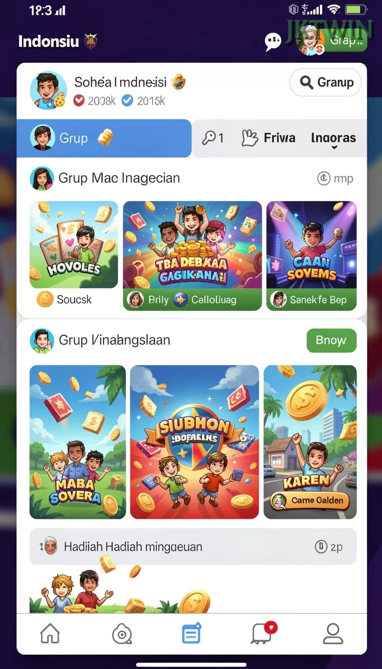 Cuplikan layar JP689 — menu navigasi