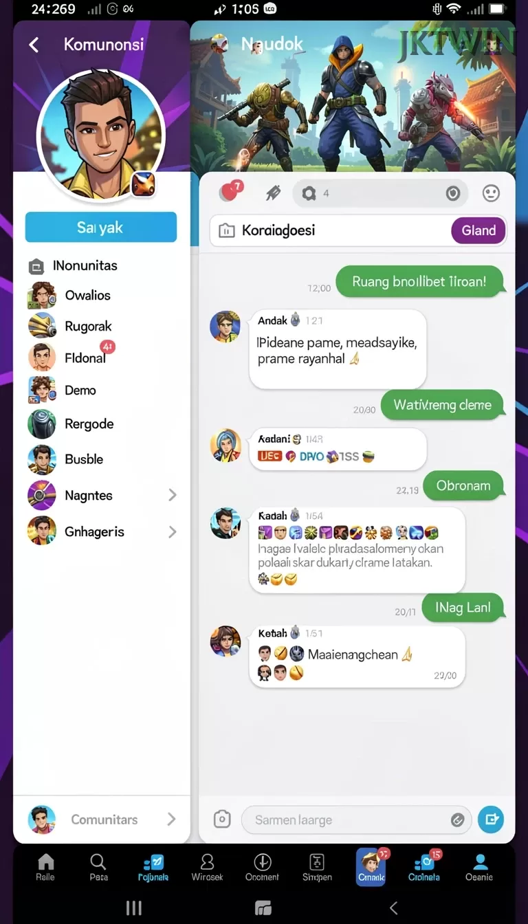 Cuplikan layar JP689 — aktivitas